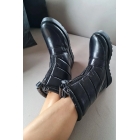 06AN 1453 Женские зимние ботинки на толстой подошве, каблуке и меху внутри | Sumka