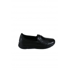 La Scada 1904 черные женские кожаные повседневные туфли. | Sumka