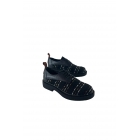 Черные тканевые женские ботинки La scada 14130 с шнуровкой. | Sumka