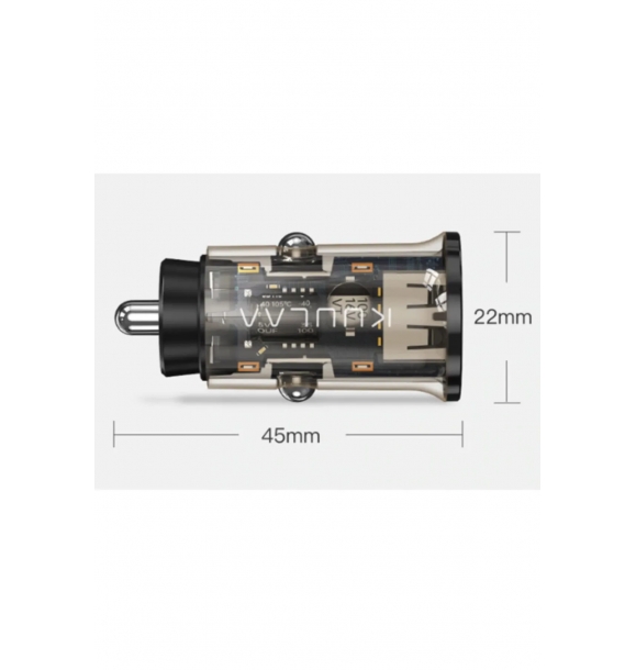 KUULAA 3.4A 17W Быстрая зарядка Прозрачный мини-двойной USB автомобильный зарядный адаптер | Sumka