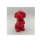 Декоративный предмет для дома или офиса в виде милой собачки из красного воска, размером 8,5 см. | Sumka