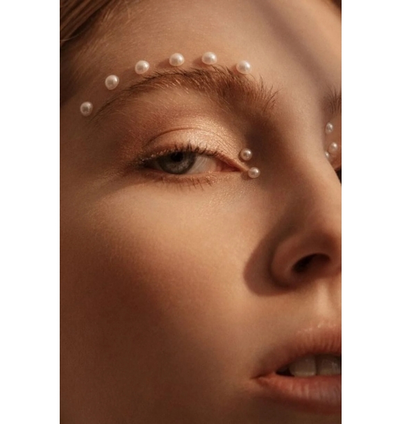 Кристальная круглая блестящая наклейка для лица и тела с 56 камнями. | Sumka