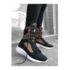 Ба0600 черные камуфляжные боксерские ботинки с шнуровкой, унисекс, спортивные почтовые ботинки. | Sumka