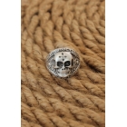Античное серебряное кольцо с регулируемой моделью сухого черепа для мужчин. | Sumka