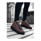 Ba0312 - Высокие спортивные ботинки для мужчин с черной подошвой и шнуровкой. | Sumka