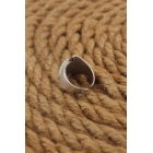 Античное серебро, регулируемое кольцо для мужчин с обратным цветом лилии. | Sumka