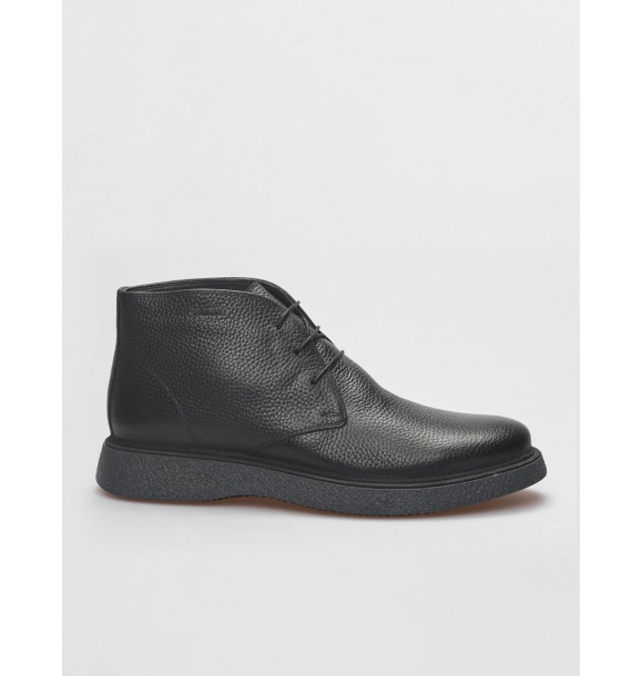 Натуральная кожа, черные шнурки, мужские повседневные ботинки. | Sumka