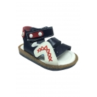 Ортопедические тапочки для мальчика Ширинбебе сандалии сине-белого цвета с липучкой на щиколотке. | Sumka
