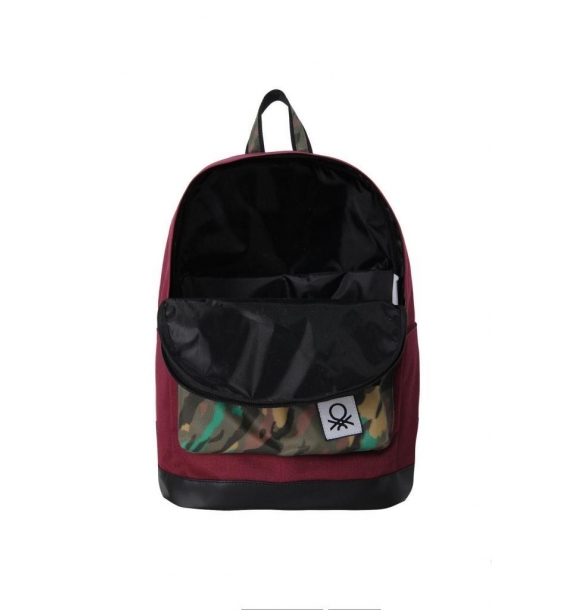 Бенеттон школьный рюкзак Бордовый Камуфляж | Sumka