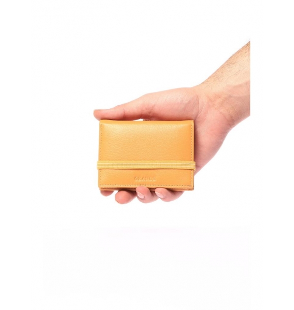 Мужской кошелек Grande из натуральной кожи желтый 325 | Sumka