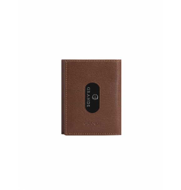 Мужской кошелек Grande из натуральной кожи коричневый 724 | Sumka