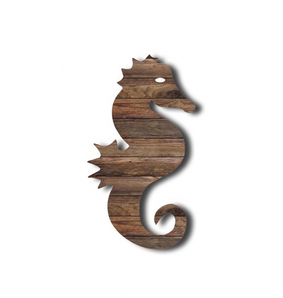 Создайте чарующую атмосферу дома: одобрено астрологом, деревянный морской конёк большого размера 36x20 см | Sumka
