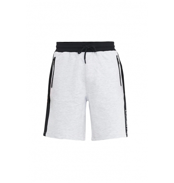 Мужские спортивные шорты для тренировок из хлопка, карамельного/черного цвета. | Sumka