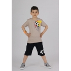 Футбольный мяч с принтом, летний комплект для мальчика с хлопковыми карманами. | Sumka