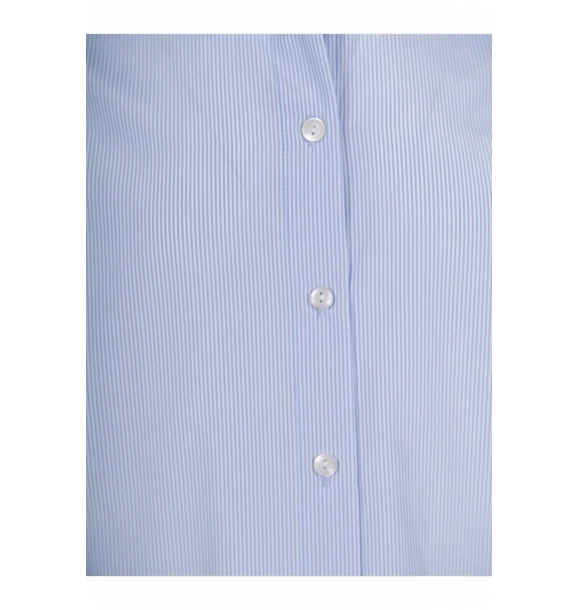 Рубашка из голубого поплина с линейным узором. | Sumka