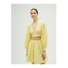 Желтая бродированная юбка | Sumka