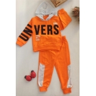 Оранжевый набор детской одежды с надписью 