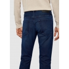 Хуго Босс Мужские брюки из лучшей итальянской ткани с эластаном 50463120 U006239 - Темно-синий. | Sumka