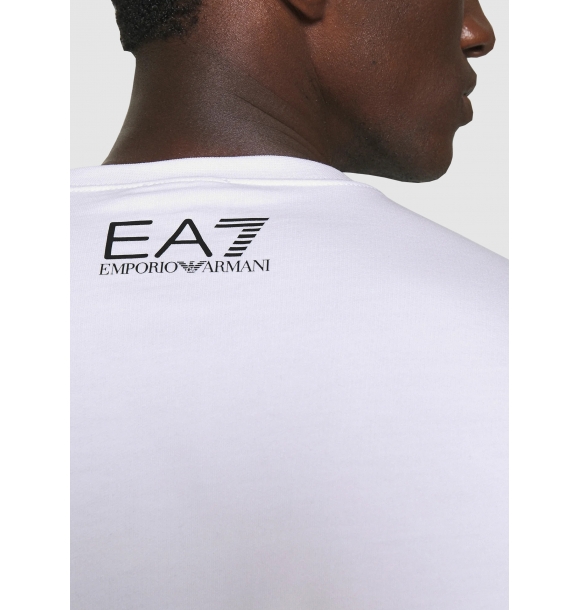 EA7 Мужская свитшот с воротником велосипедного стиля 6KPM68 PJBWZ U007298 - БЕЛЫЙ | Sumka