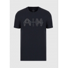 Armani Exchange Мужская футболка с воротником велосипедка 3LZTHK JZE6Z U007371 - Темно-синий | Sumka