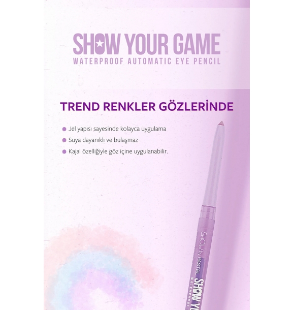 Водостойкий гелевый карандаш для глаз Show Your Game — Gel Eye Pencil 404 | Sumka