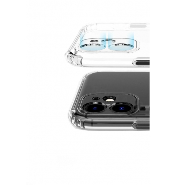 Прозрачный силиконовый чехол с защитой камеры, совместимый с iPhone (все серии моделей 7, 8, 11, 12, 13, 14). | Sumka