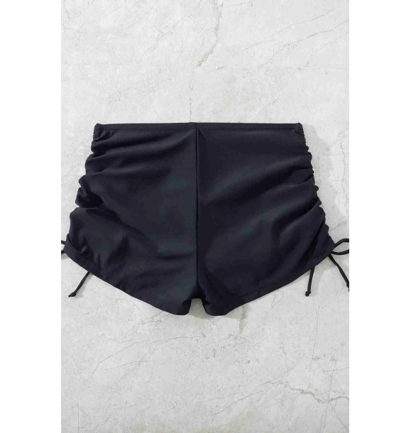 Черные трусы для бикини с деталями складок и специальным дизайном. | Sumka