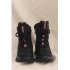 Унисекс детские ботинки с мехом внутри черно-розовые - 123404.264. | Sumka