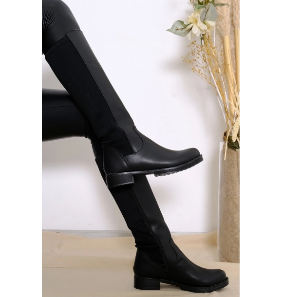 Эластичные ботинки из черной кожи 10131.264. | Sumka