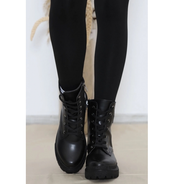 Ботинки с армированным носком черного цвета - 17411.264. | Sumka