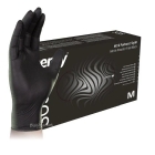 Нитриловые перчатки черного цвета, размер M, универсальные, неопудренные, упаковка из 100 шт. | Sumka