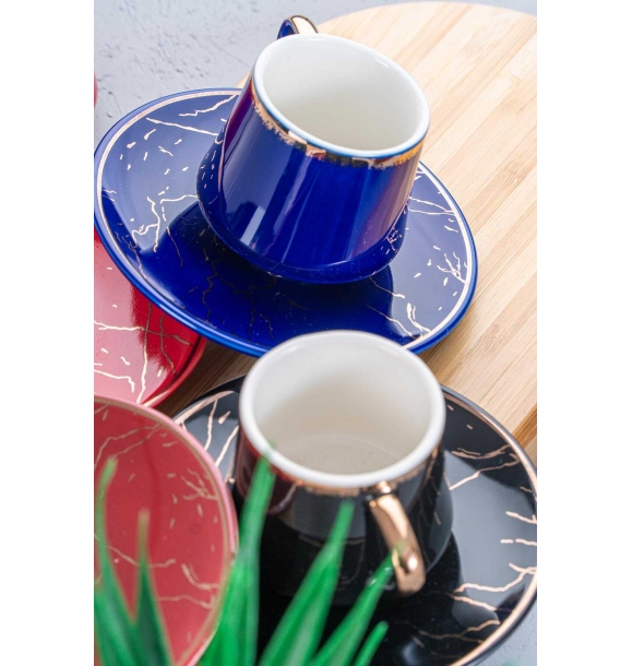 Фарфоровый набор кофейных чашек - набор из 6 чашек | Sumka