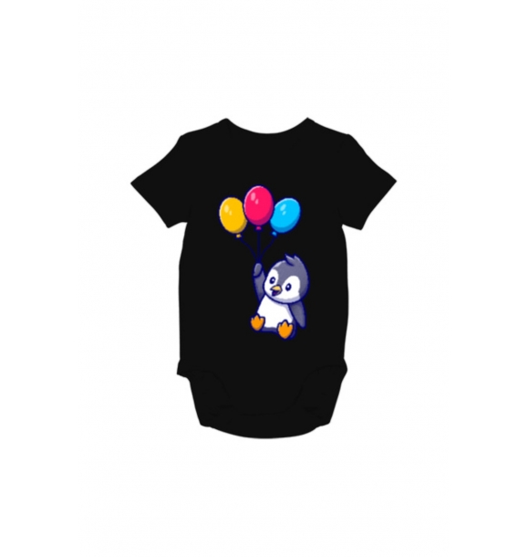 боди черный пингвин воздушный шар Baby Bodysuit | Sumka